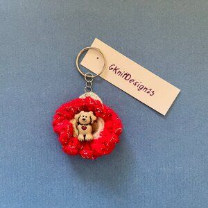 Keychain Charm, Little Dog Keychain, Handmade Bag Charm